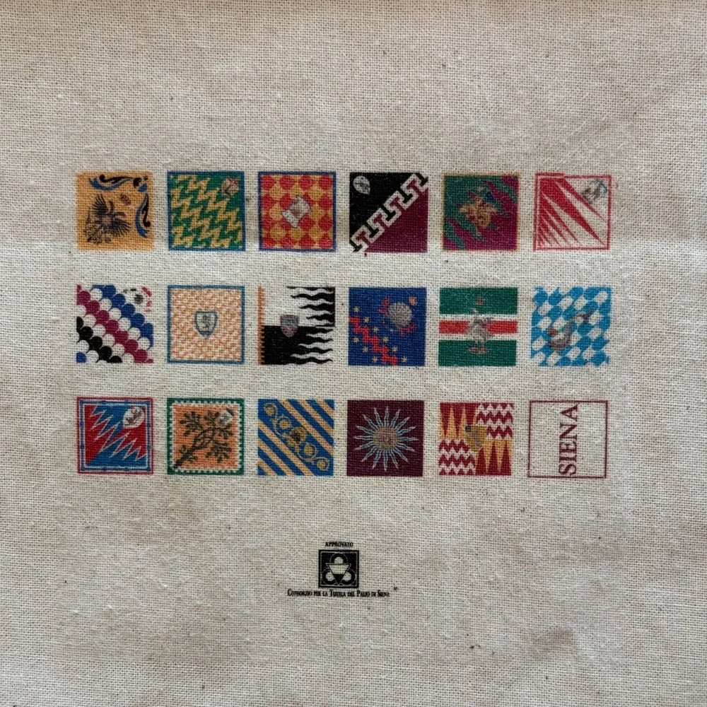 Italian Palio Horse Race Banners Cotton Dust Bag with Drawstring‎ Closure